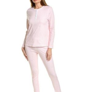 ROLLER RABBIT - Gingham Pink Elephant Pajama Set